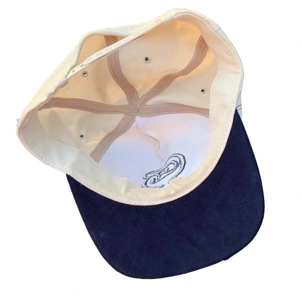 Vintage Jeannie Bottle SnapBack Hat K Products Made in USA Blue White